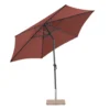 Parasol rond en aluminium coloris rouge - Ø 270 cm