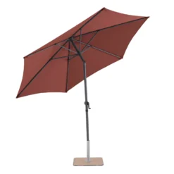 Parasol rond en aluminium coloris rouge - Ø 270 cm