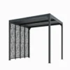 Pergola bioclimatique coloris gris en aluminium - 3,6 x 3 m