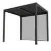 Pergola bioclimatique coloris gris en aluminium - 2,4 x 3 m