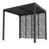 Pergola bioclimatique coloris gris en aluminium - 2,4 x 3 m
