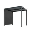 Pergola bioclimatique coloris gris en aluminium - 3,6 x 3 m