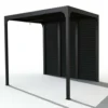 Pergola bioclimatique coloris gris en aluminium - 3,6 x 3 m