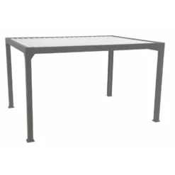 Pergola bioclimatique gris sable motorisée Green Outside Actual - 4 x 3 m