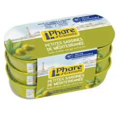 Petites sardines à l’huile d’olive en boite aluminium x 3 Phare d’Eckmühl - 3 x 55 g