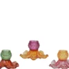 Photophore forme fleur en verre bicolore - Ø 16,5 x H 10 cm