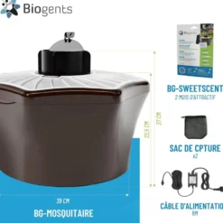 Piège anti-moustiques extérieur BG-Mosquitaire Biogents - 39 x 39 x 28,4 cm