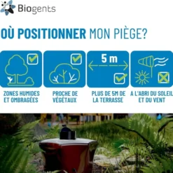 Piège anti-moustiques extérieur BG-Mosquitaire Biogents - 39 x 39 x 28,4 cm