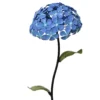 Pique de jardin fer hortensia coloris bleu en fer - 24 x 24 cm