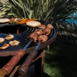 Piques à brochettes x 3 en acier Oyat Asado - 65 cm