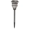 Piquet extérieur Capri coloris gris effet blanc froid en aluminium Smartgarden - 48,5 x 14 x 14 cm