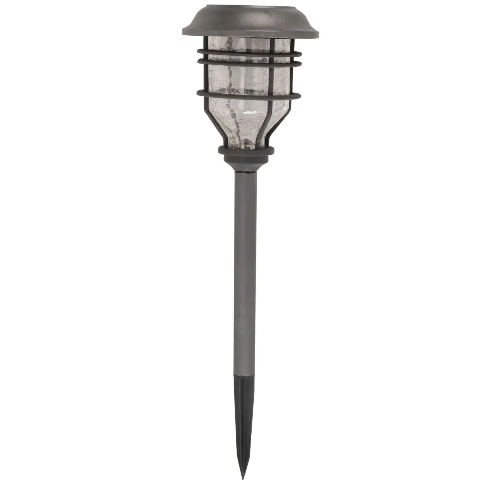 Piquet extérieur Capri coloris gris effet blanc froid en aluminium Smartgarden - 48,5 x 14 x 14 cm