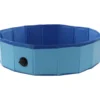 Piscine pour chien forme ronde coloris bleu Flamingo Splatter - Taille M Ø 120 cm
