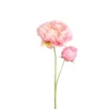 Pivoine artificielle rose clair avec 1 fleur et 1 bouton - 67 cm