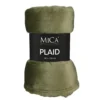 Plaid polaire vert foncé Mica Famke - 180 x 130 cm