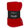 Plaid rouge vif en polyester Mica Famke - 180 x 130 cm