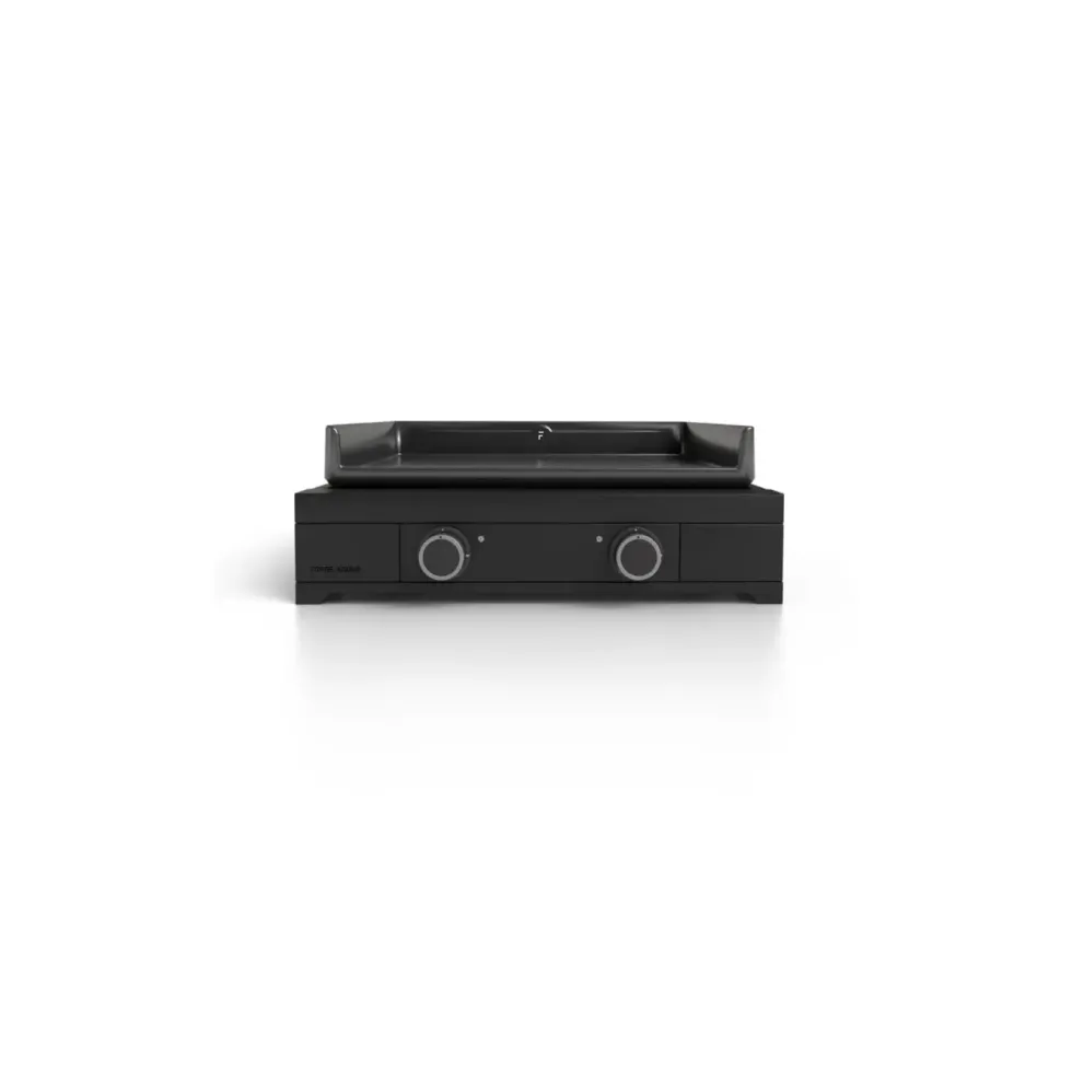 Plancha Modern électrique coloris noir en acier Forge Adour - 65,5 x 57,3 x 23,8 cm