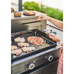 Plancha Modern électrique coloris noir en acier Forge Adour - 65,5 x 57,3 x 23,8 cm