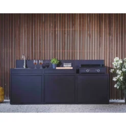 Plancha Modern électrique coloris noir en acier Forge Adour - 65,5 x 57,3 x 23,8 cm