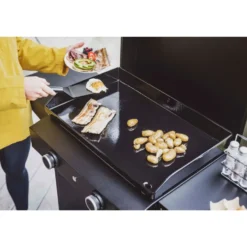 Plancha Origin au gaz 60 pour 8 à 10 personnes coloris noir en acier 5000 W Forge Adour Origin - 60,7 x 54,6 x 24 cm