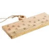 Planche rectangulaire en bois de manguier naturel avec décor abeilles - 38 x 20 x 3 cm