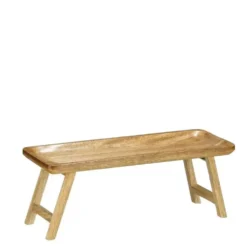 Plateau de service en bois de manguier Duko - 40 x 15 x 14,5 cm