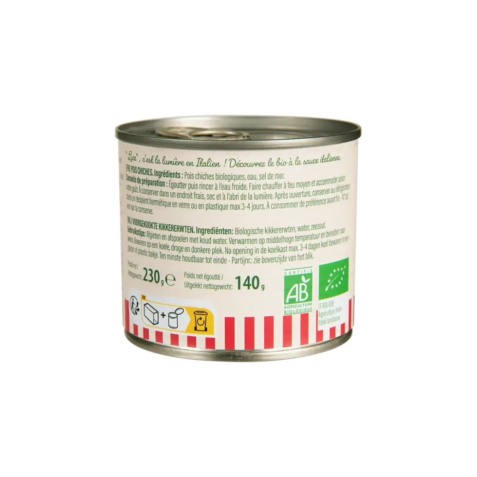 Pois chiche bio Luce - 3 x 200 g