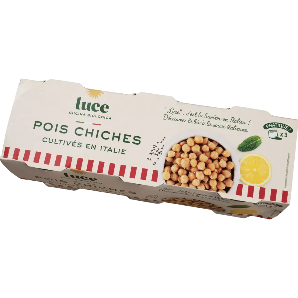Pois chiche bio Luce - 3 x 200 g