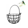 Porte boule de graisse géante noire en métal Ø 13 cm
