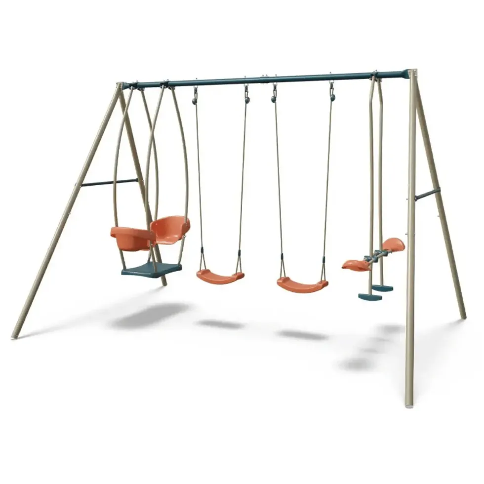 Portique en métal Aléo by Trigano Luna 4 agrès - H 2,20 m