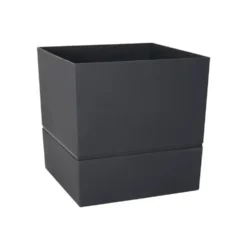 Pot carré Aquaduo gris anthracite 9 L
