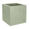 Pot carré en plastique coloris vert amande Poetic Basalt Up - 29,5 x 29,5 x 29,5 cm