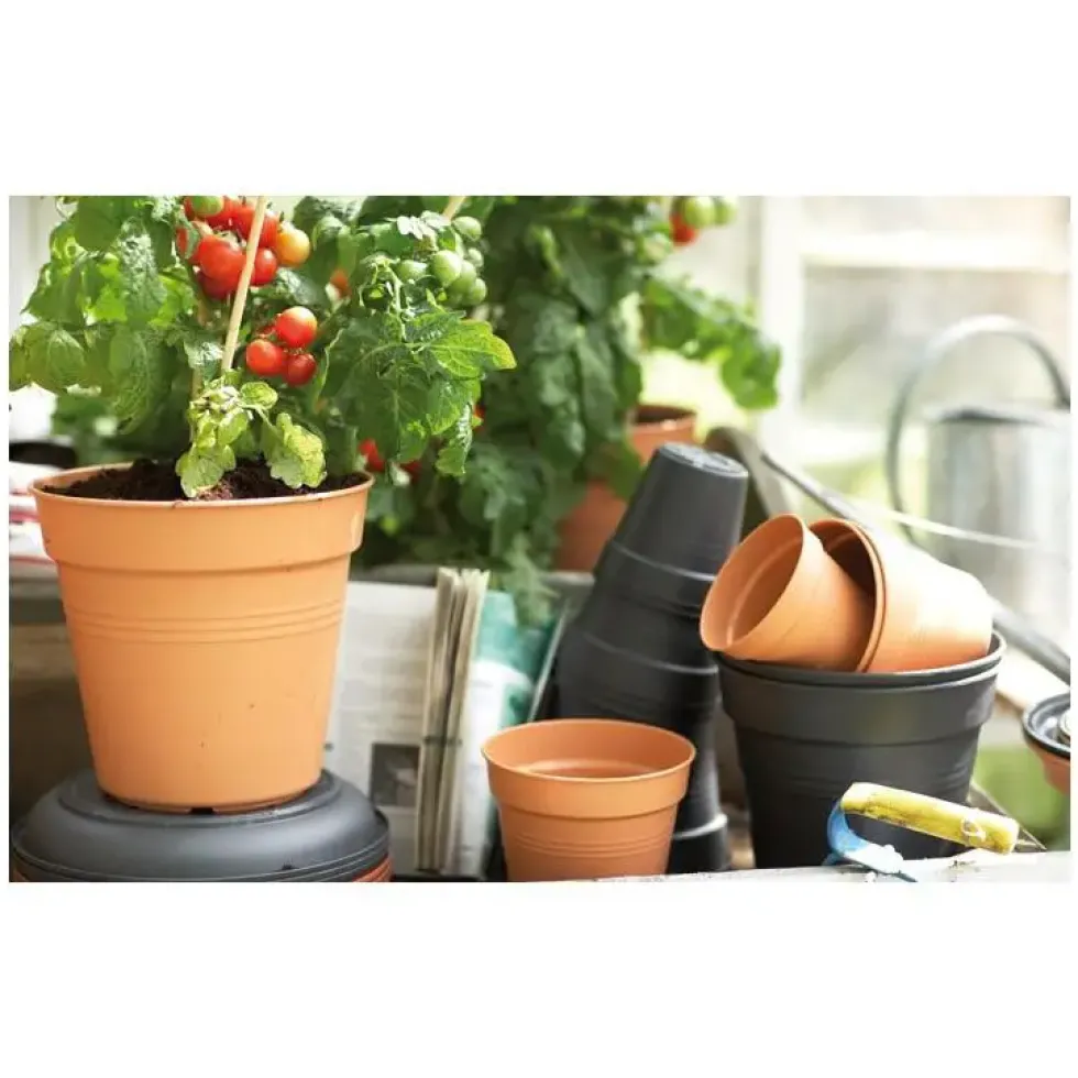 Pot 27cm Green Basics Elho noir