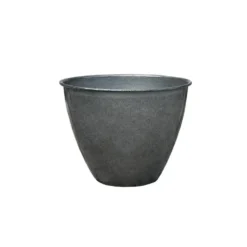 Pot coloris gris en métal recyclé Carama - 16 x 16 x 1 cm