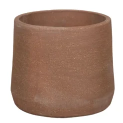 Pot coloris rouge en terre recyclée - Ø 22 x 19 cm