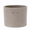 Pot cylindrique coloris gris en terre cuite - Ø 23 x 18 cm