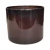 Pot cylindrique en métal recyclé coloris brun flambé Upcycle Cylindre - Ø 27 x H 22 cm