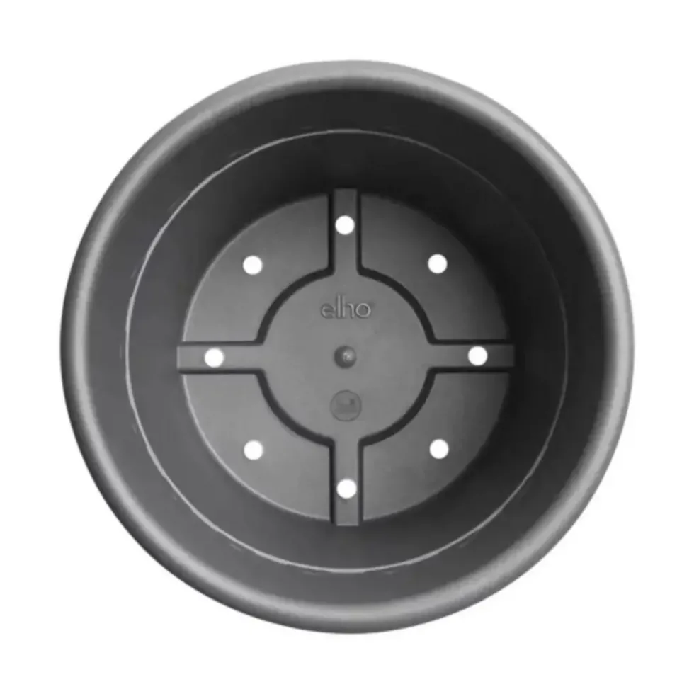 Pot en plastique recyclé gris anthracite Elho Algarve Cilindro - Ø 48 x H 40 cm
