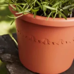 Pot en plastique recyclé Terra Elho Algarve Cilindro - Ø 48 x H 40 cm