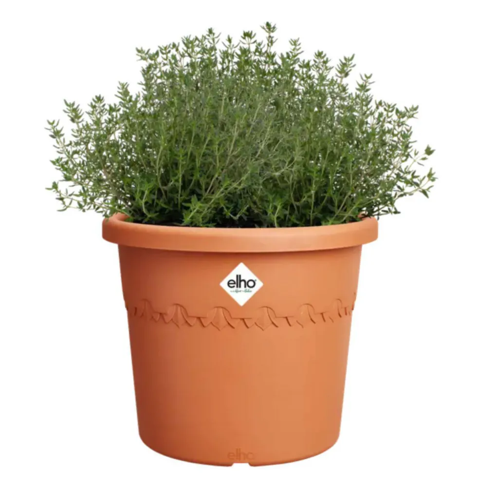 Pot en plastique recyclé Terra Elho Algarve Cilindro - Ø 48 x H 40 cm