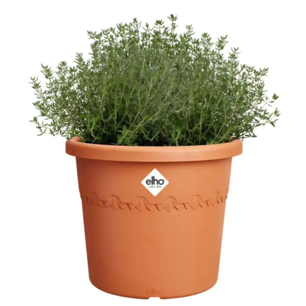 Pot en plastique recyclé Terra Elho Algarve Cilindro - Ø 34,5 x H 29 cm