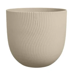 Pot en polypropylène beige champignon Elho Sereh Round - Ø 47 x 40,1 cm