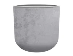 Pot en polypropylène coloris gris béton Eda Basalt Up - Ø 38,5 x H 36,8 cm