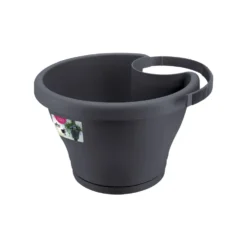 Pot gouttière coloris anthracite Elho Corsica 3 L - L 27 cm x H 15,1 cm