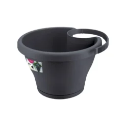 Pot gouttière coloris anthracite Elho Corsica 3 L - L 27 cm x H 15,1 cm