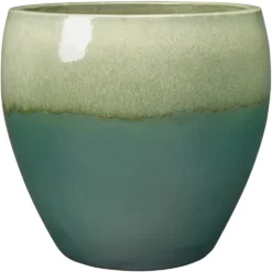 Pot Guardians Jade coloris vert en terre cuite émaillée - 62 x 62 x 60 cm