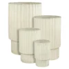 Pot haut Sorrento coloris beige en céramique - 68 x Ø 45 cm