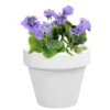 Pot horticole en terre cuite émaillée Blanc – D14 x H12