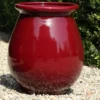 Pot jarre en terre émaillée coloris cerise Les Poteries d'Albi Jarre Provençale - Ø 35 x H 51 cm