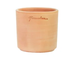 Pot Petit Cylindre coloris rose en terre claire - Ø 8,5 cm x 8,5 cm x 0,300 L